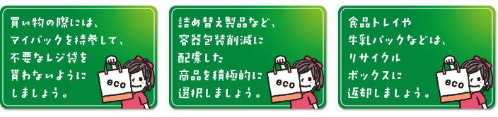 容器包装ごみを減らすために